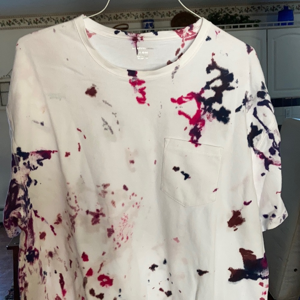 Handmade tie dye shirt.